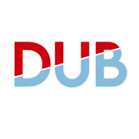 dub logo on a black background